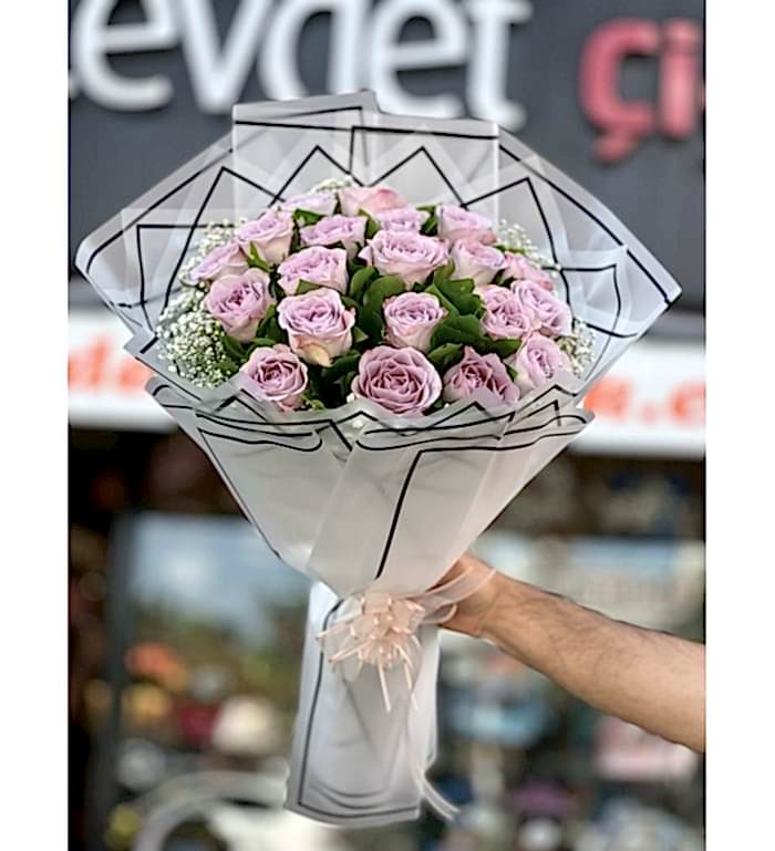 Lila Gül Buketi 20 Adet